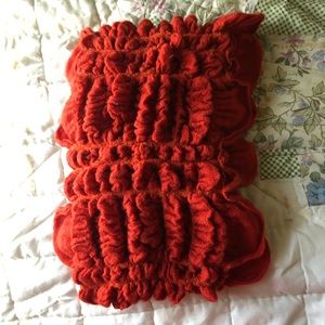 D&Y orange textured scarf
